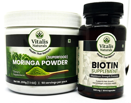 Vitalis Glow & Nourish Duo | Hair, Skin & Wellness Combo